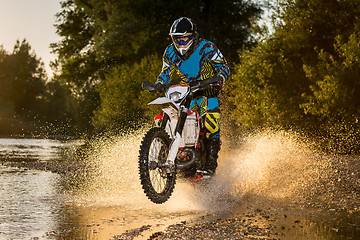 Image showing Enduro bike rider