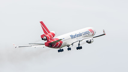 Image showing LEEUWARDEN, THE NETHERLANDS - JUNE 11, 2016: PH-MCU Martinair Ho