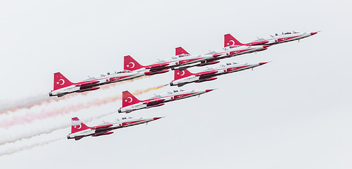 Image showing LEEUWARDEN, THE NETHERLANDS - JUNE 10, 2016: Turkish Air Force D