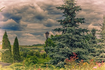 Image showing Summer landscape in cloudy weather.