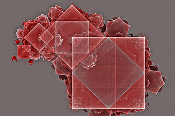 Image showing Fractal images : beautiful pattern on a grey background.