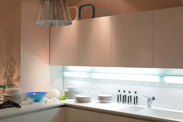 Image showing modern beige kitchen