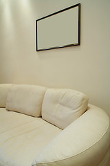 Image showing soft beige sofa
