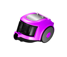 Image showing Modern violet vacuum cleaner isolated