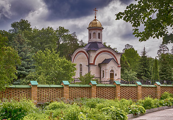 Image showing An Orthodox Church on a picturesque hill.