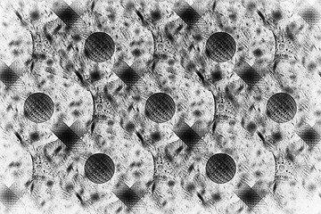 Image showing Black-and-white fractal images: Mosaic balls