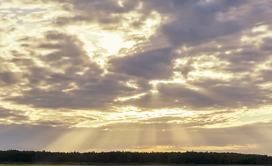 Image showing Sunrise cloudy in the morning.