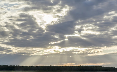 Image showing Sunrise cloudy in the morning.