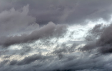 Image showing The autumn sky with rain clouds.