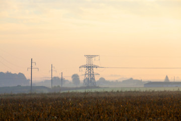 Image showing High-voltage power poles