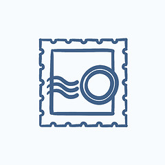 Image showing Philately sketch icon.