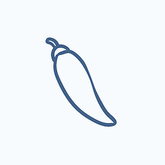 Image showing Chilli sketch icon.