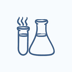 Image showing Laboratory equipment sketch icon.