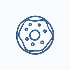 Image showing Doughnut sketch icon.