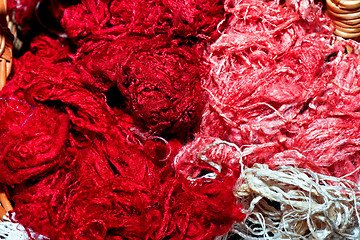 Image showing Red silk