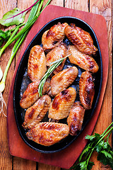 Image showing fried chicken wings