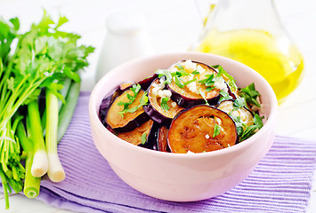 Image showing fried eggplants