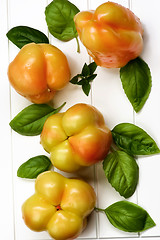 Image showing Yellow and Orange Bell Peppers