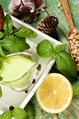 Image showing Fresh Pesto Sauce