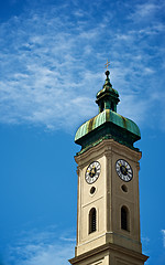 Image showing Clock Tower Heilig Geist Kirche