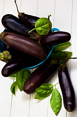 Image showing Raw Small Eggplants