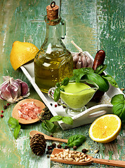 Image showing Fresh Pesto Sauce