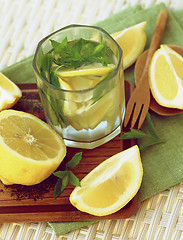 Image showing Mint and Lemon Drink