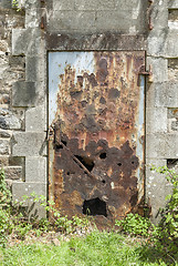 Image showing rusty metallic door