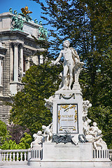 Image showing Statue of Wolfgang Amadeus Mozart in Vienna