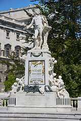 Image showing Statue of Wolfgang Amadeus Mozart in Vienna