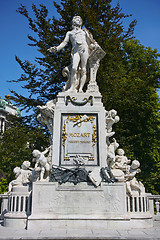 Image showing Statue of Wolfgang Amadeus Mozart in Vienna