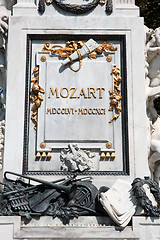 Image showing Statue of Wolfgang Amadeus Mozart in Vienna