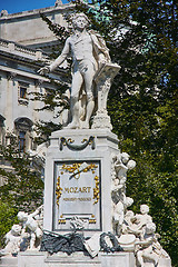 Image showing Statue of Wolfgang Amadeus Mozart in Vienna