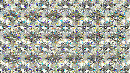 Image showing Sparkling large Diamonds or gems in rows