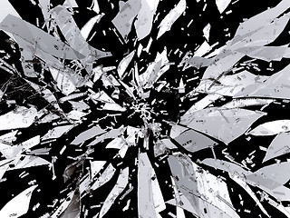 Image showing Splitted or Shattered glass isolated