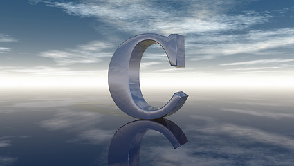 Image showing metal letter c