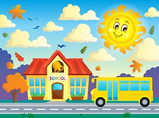 Image showing School and bus theme image 3
