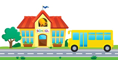 Image showing School and bus theme image 1