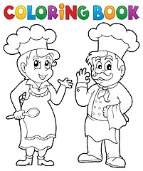 Image showing Coloring book chef theme 2