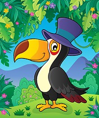 Image showing Toucan with hat theme image 2