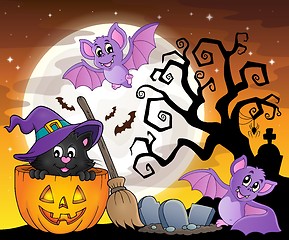 Image showing Halloween cat theme image 5