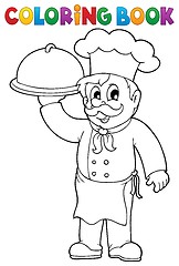 Image showing Coloring book chef theme 1