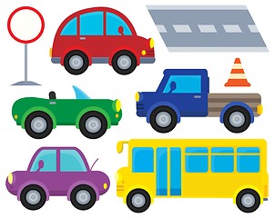 Image showing Car and transportation theme set 1
