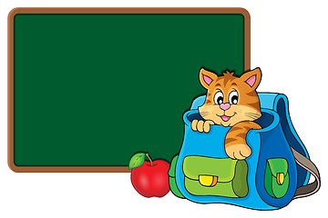 Image showing Cat in schoolbag theme image 2