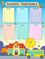 Image showing Weekly school timetable concept 5