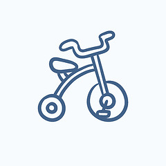 Image showing Child bike sketch icon.