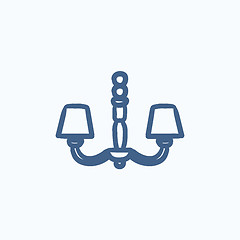 Image showing Chandelier sketch icon.