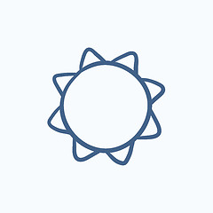 Image showing Sun sketch icon.