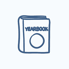 Image showing Yearbook sketch icon.