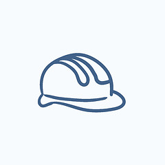 Image showing Hard hat sketch icon.